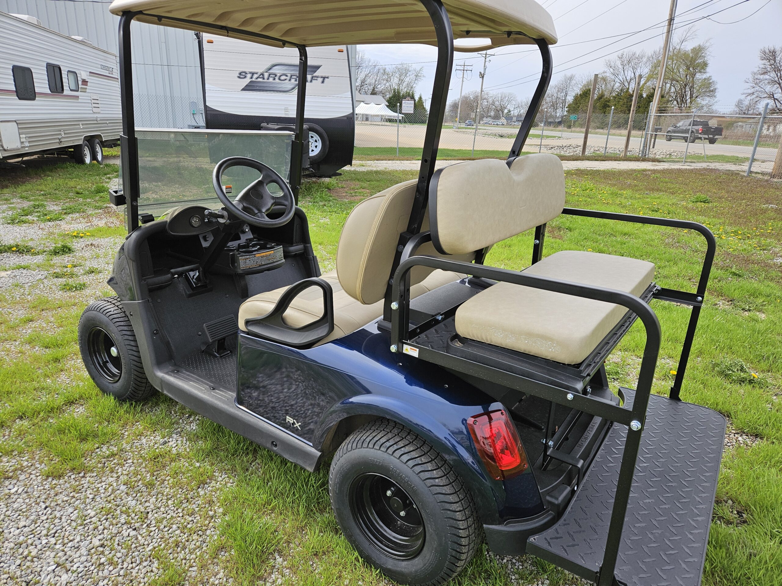 Patriot Blue EZ-GO RXV - Steel Wheels - Image 4